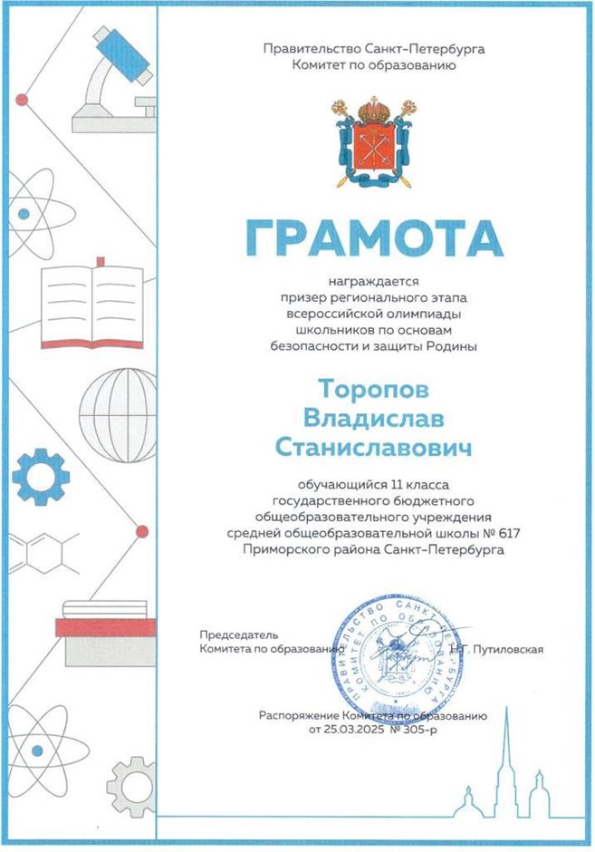 2024-2025 Торопов Владислав 11ли ОБЗР (регион)